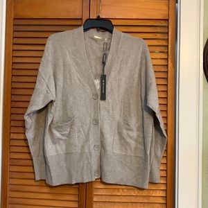 ElieTahari Sweater, NWT, Size Small, Light Oat, Cardigan, 2 Front Pockets